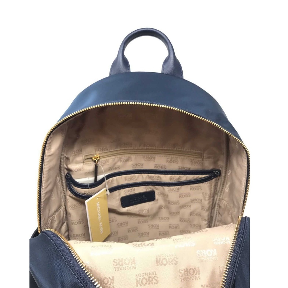 Michael Kors Abbey Nylon Large Backpack Navy Bag - Picture 7 of 8